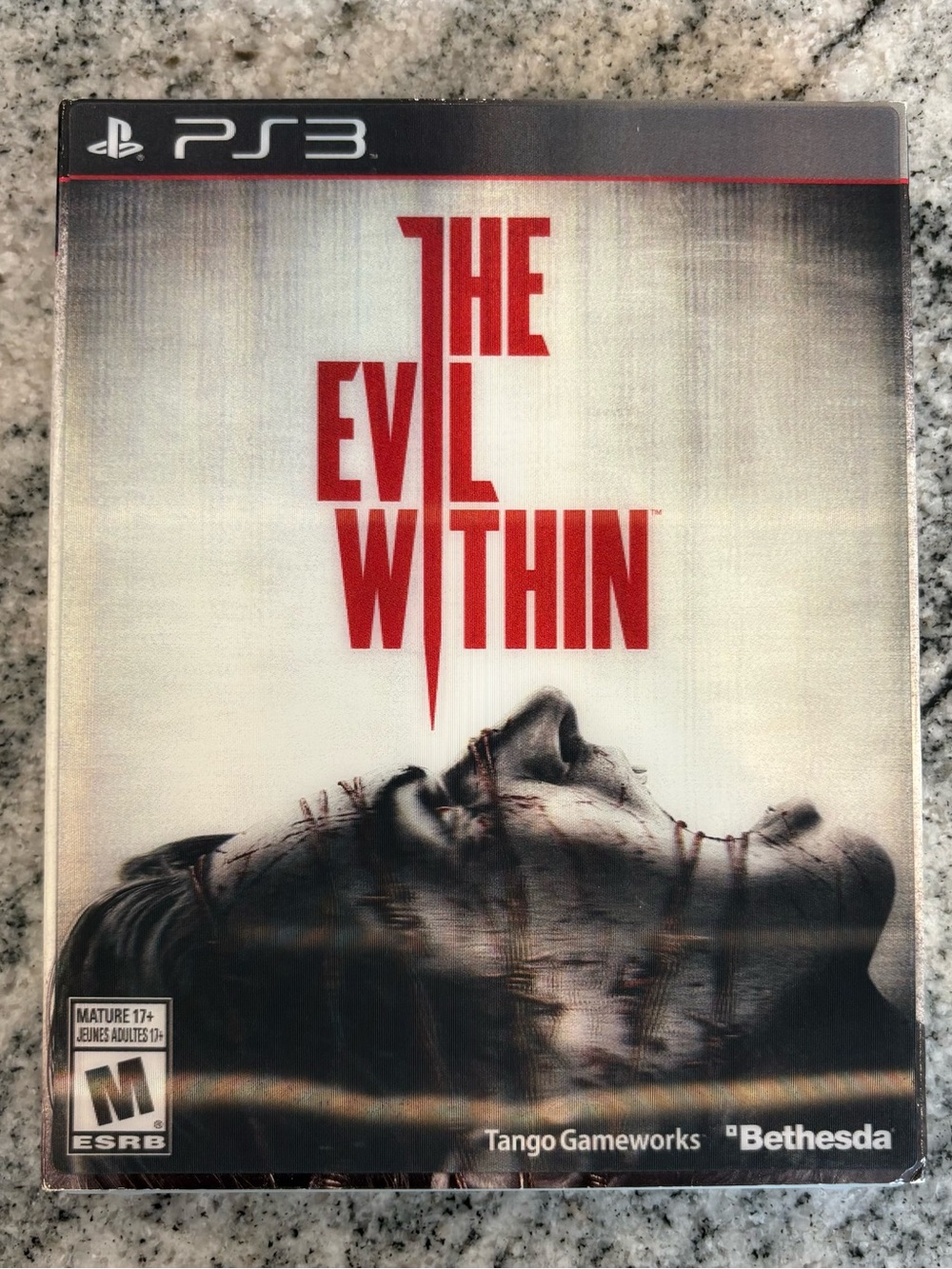 The Evil Within (Sony PlayStation 3, 2014) PS3 W/ Manual + Lenticular Slip Cover